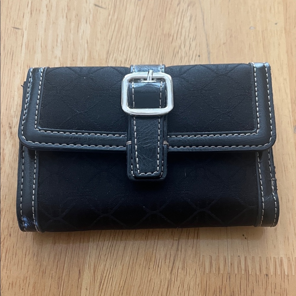Black Wallet with Silver Buckle